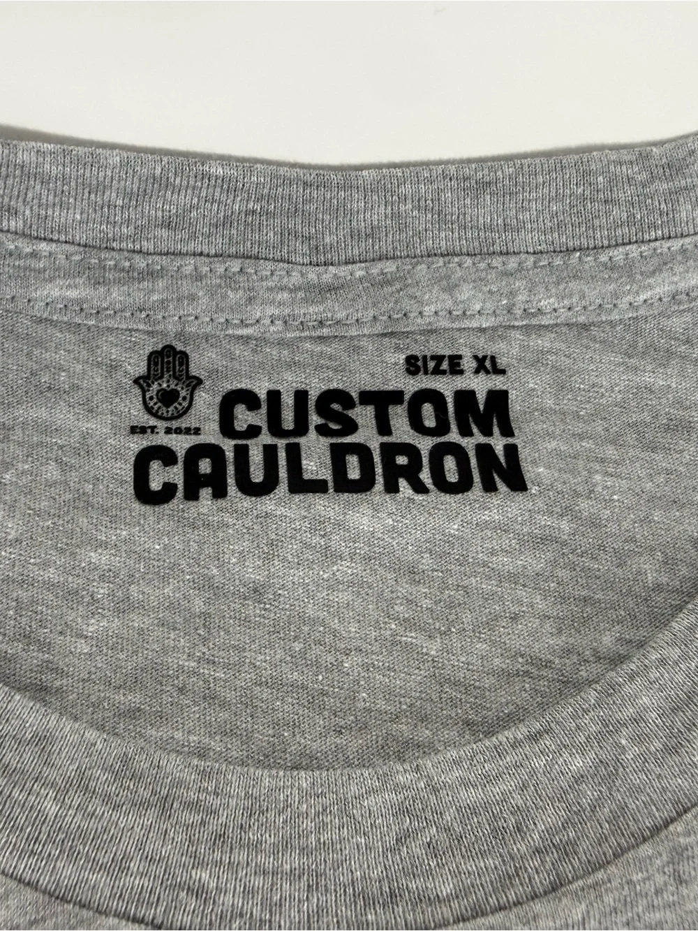 Custom Cauldron Grey 'Push Your Lucky' Cat Graphic T-Shirt for Cats